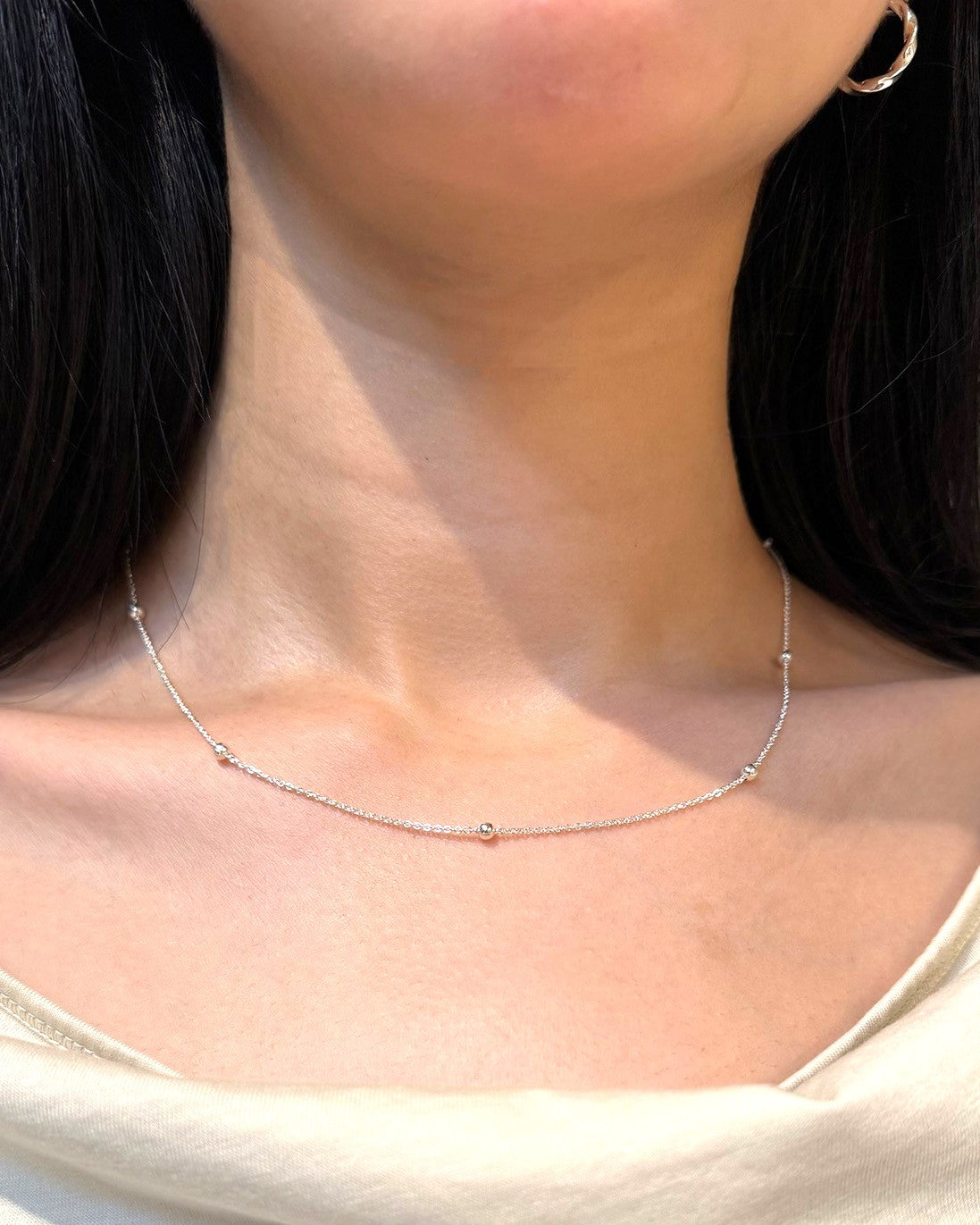 【NINA&JULES】ニナ・エ・ジュール　ミックスシルバービーズネックレス LOYTO STORE｜【NINA&JULES(ニナ・エ・ジュール)】3MMビーズネックレス