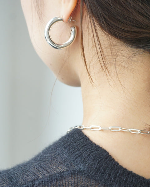 NINA&JULES ムーンフープピアスシルバー925美品 NINA&JULES ムーンフープピアスシルバー925美品 NINA&JULES