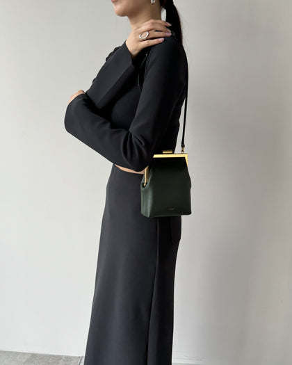 nuer Vieve Mini Bag Classic Black/がま口 バッグ 韓国 nuer Vieve Mini Bag Classic Black/がま口 バッグ 韓国