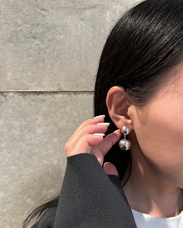 【NINA&JULES】ダブルボールシルバーピアス