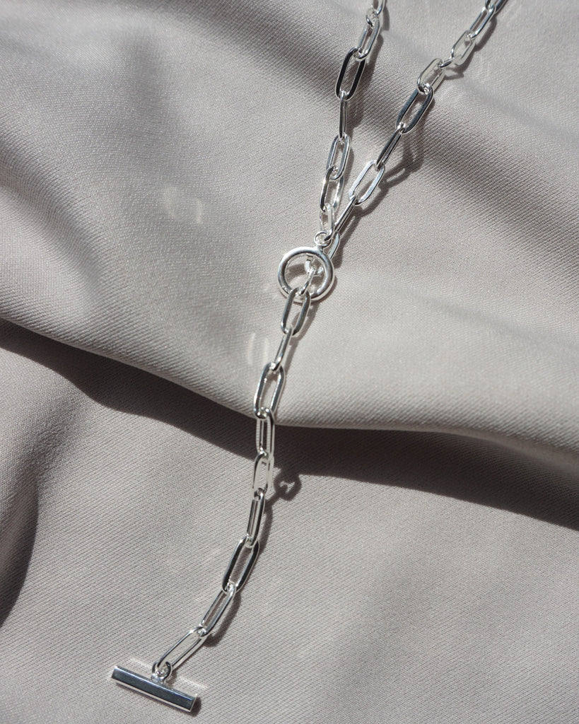 【NINA&JULES(ニナ・エ・ジュール)】レクタングルチェーンネックレス(65cm)